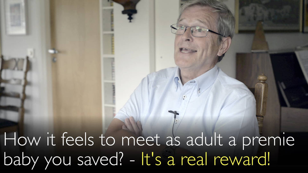 História do paciente. Bebê salvo pelo Curosurf cresce e conhece seu inventor.