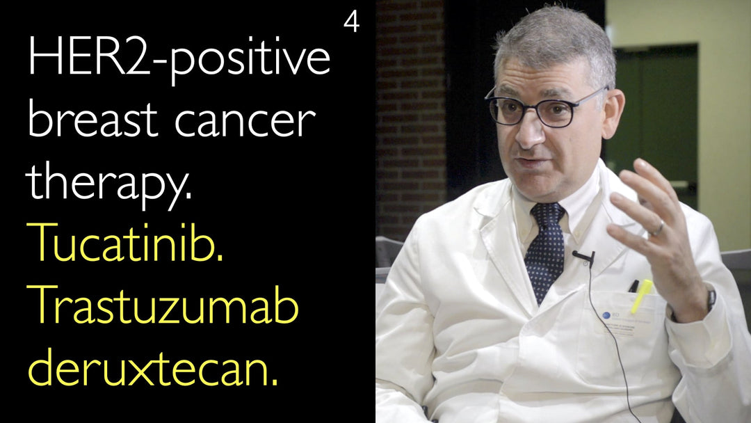 Tratamento para câncer de mama HER2-positivo. Tucatinibe. Trastuzumabe deruxtecano. 4