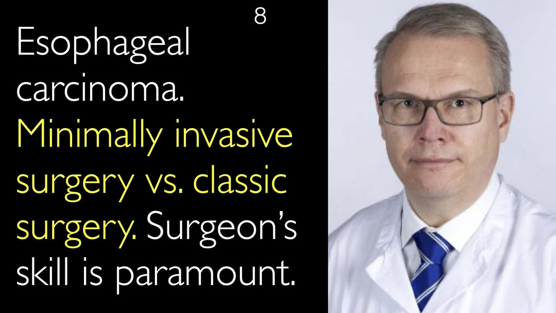 Carcinoma esofágico. Cirurgia minimamente invasiva versus cirurgia convencional. A perícia do cirurgião é fundamental.