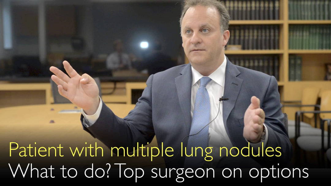 Paciente com múltiplos nódulos pulmonares. Diagnóstico e tratamento de câncer de pulmão em estágio inicial. 10