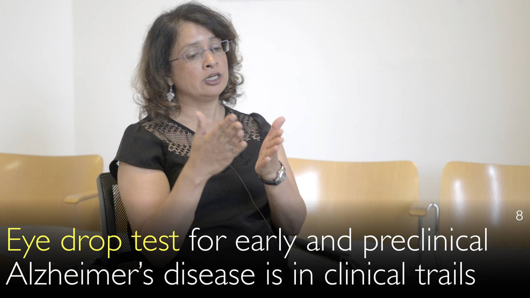 Teste com colírio para diagnóstico precoce da doença de Alzheimer.