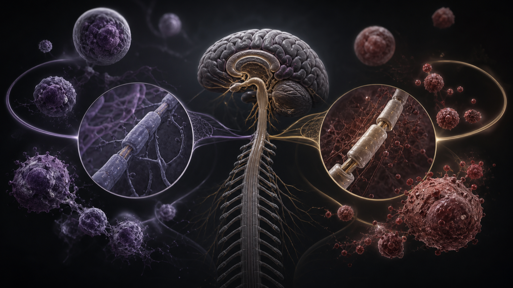 Original medical illustration for: Understanding Injection Reactions with Multiple Sclerosis Treatments: Ofatumumab vs Ocrelizumab