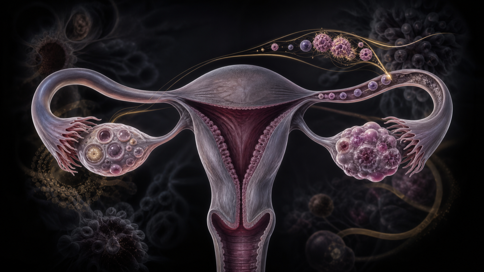 Original medical illustration for: Understanding Ovarian and Fallopian Tube Lesions: A Patient's Guide