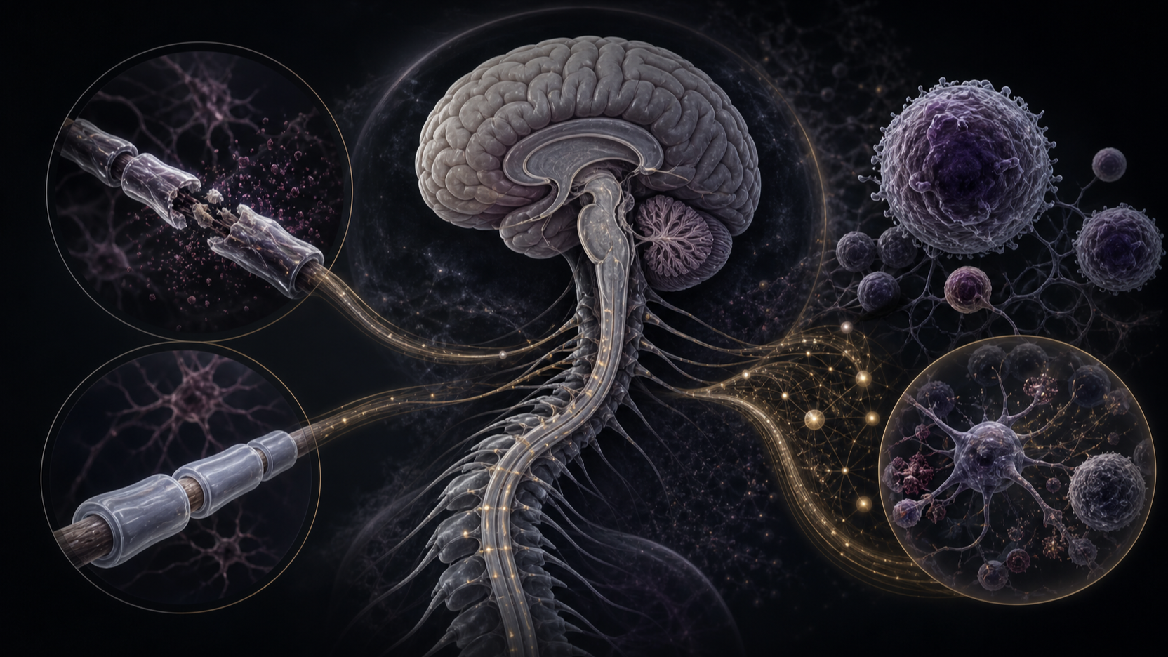 Original medical illustration for: Understanding PML Risk in Natalizumab Treatment for Multiple Sclerosis